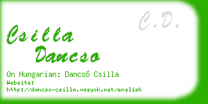 csilla dancso business card